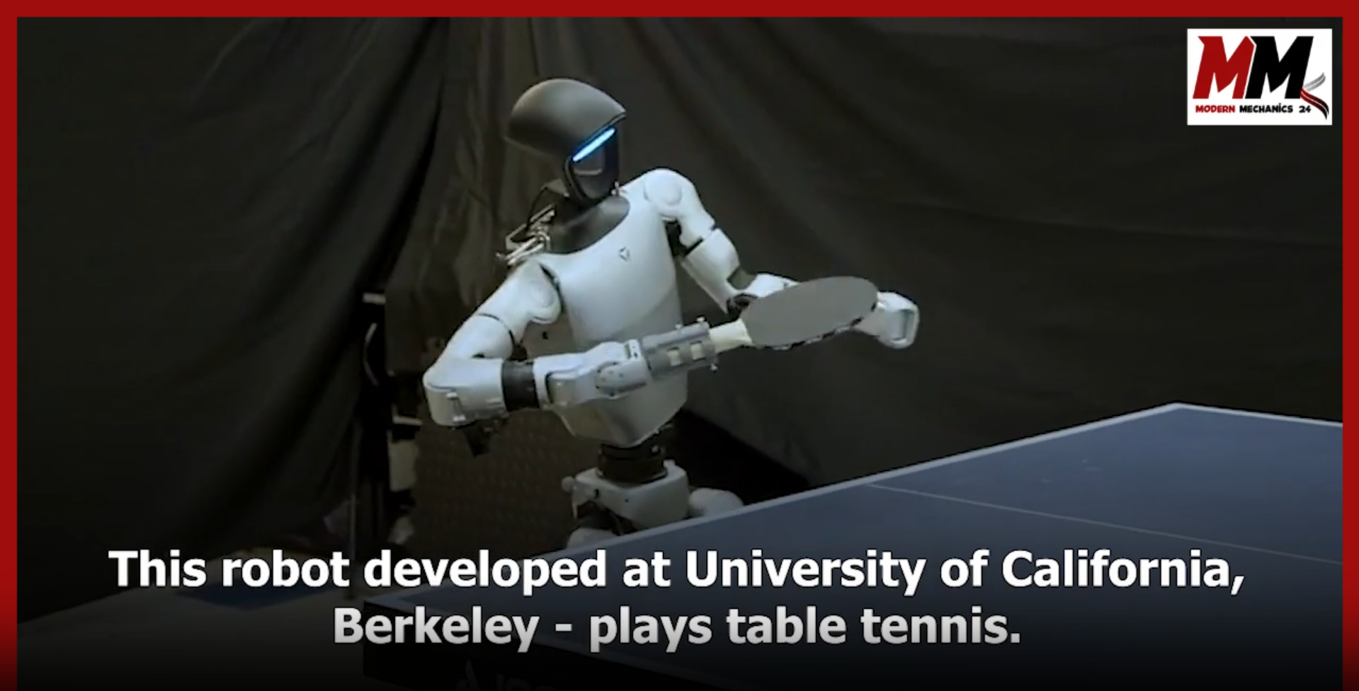 Humanoid robot plays table tennis like human beings