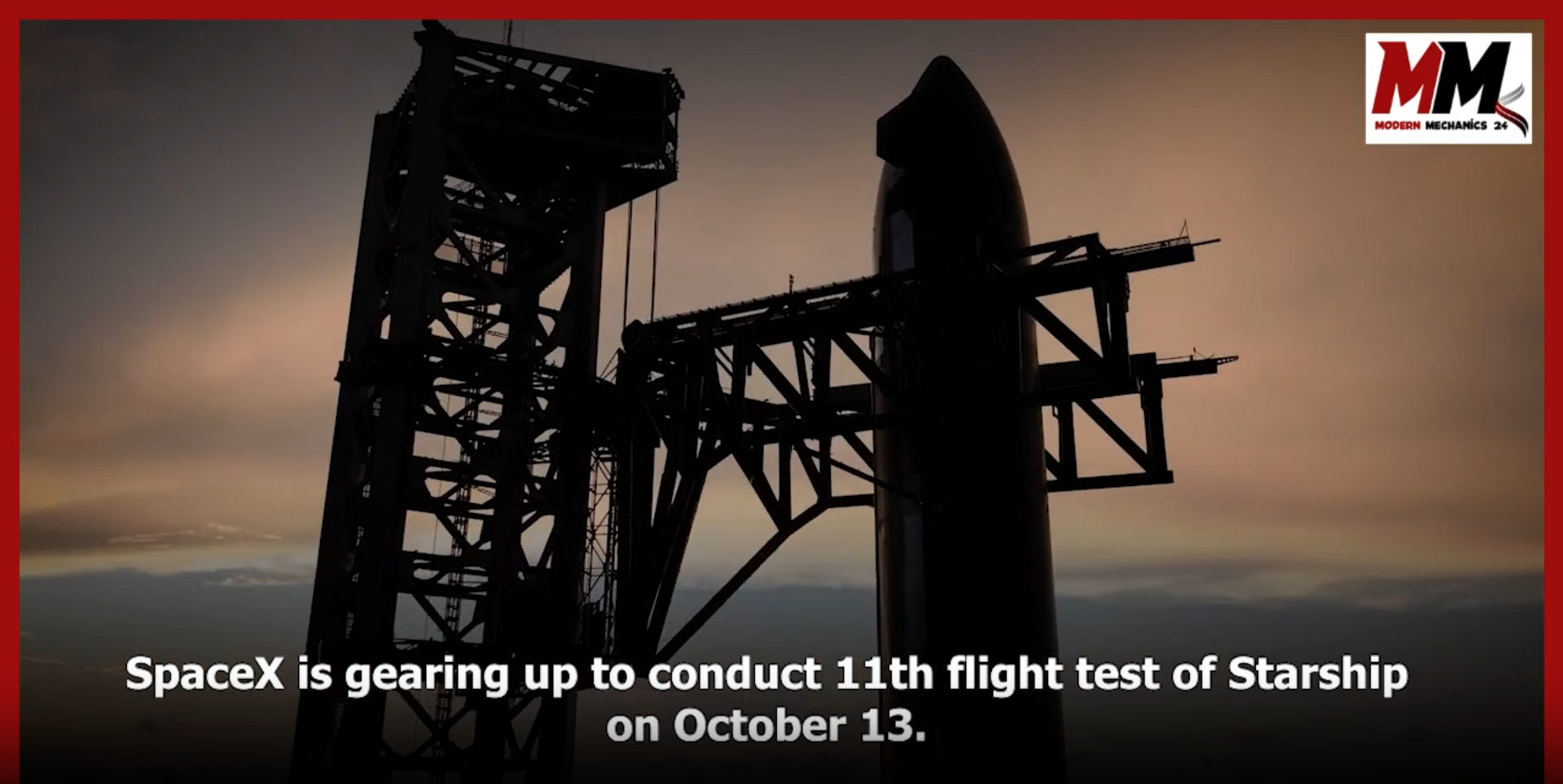 SpaceX is gearing up to conduct 11th flight test of Starship on October 13