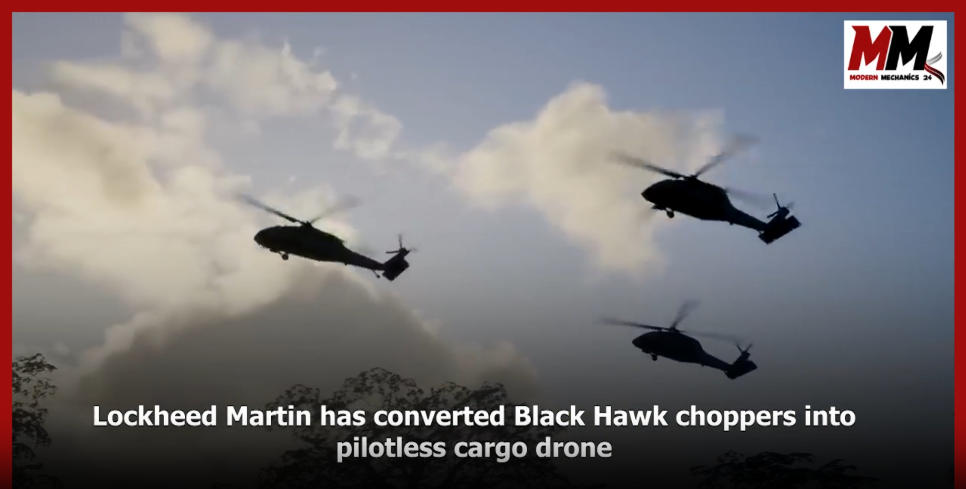 Lockheed Martin has converted Black Hawk choppers into pilotless cargo drone