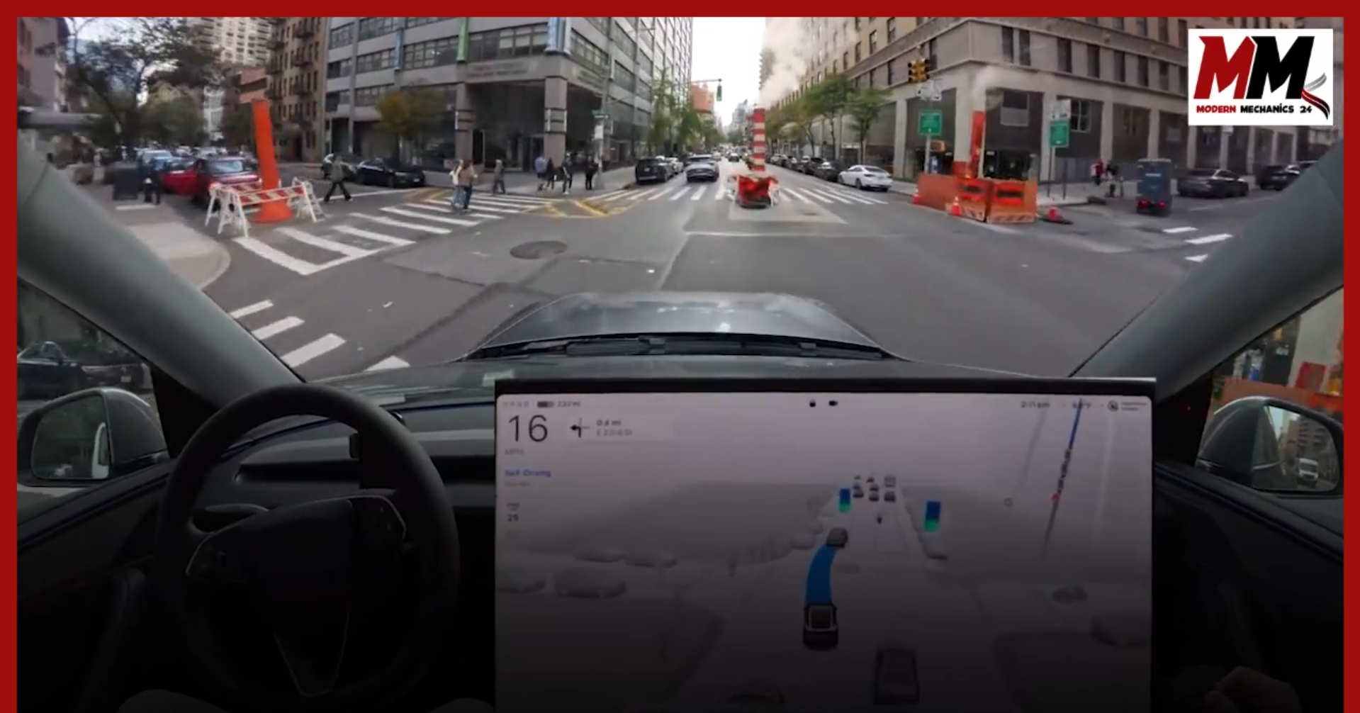 Tesla car's software systems