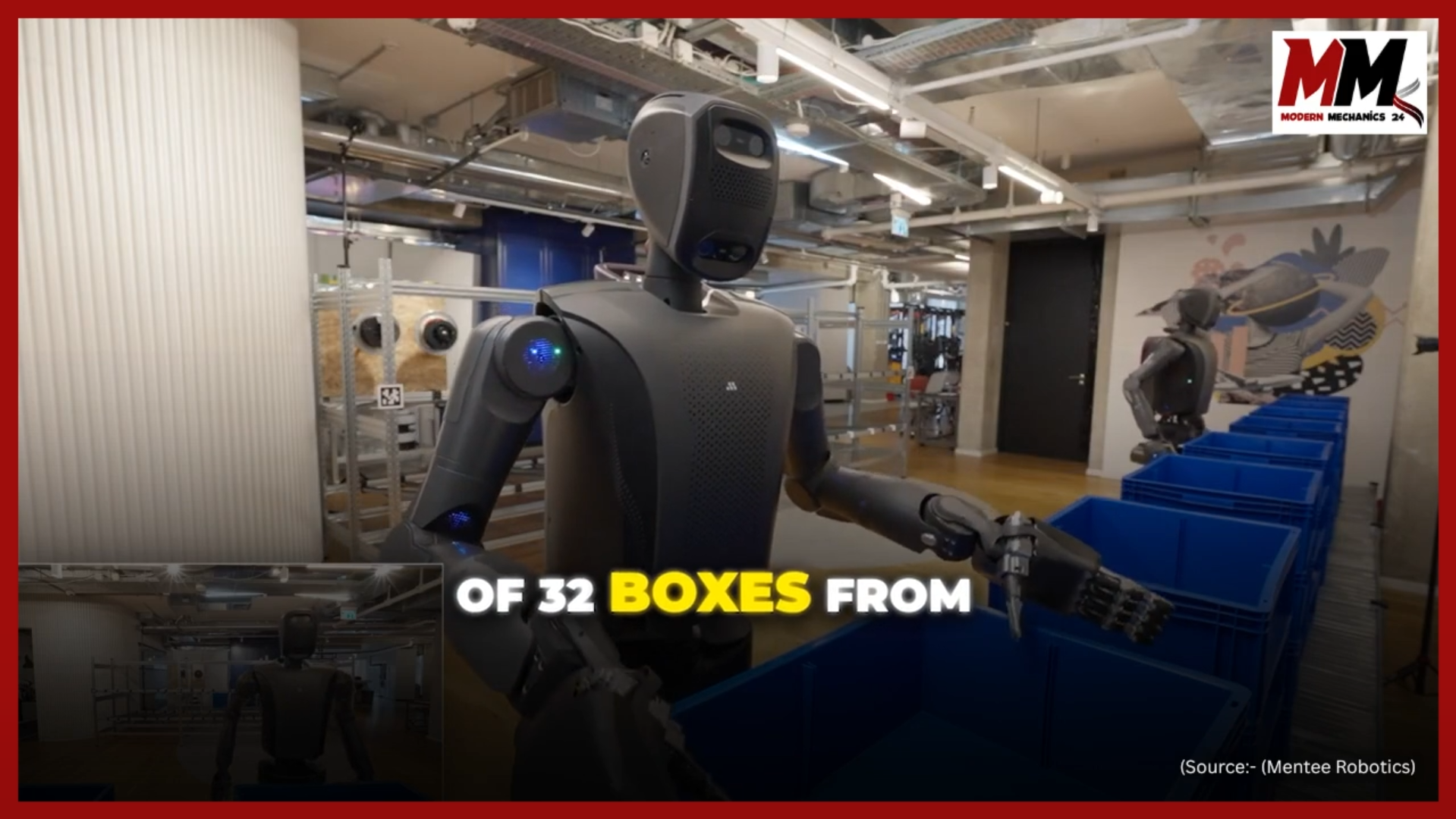 Two Humanoid Bots Tackle 32-Box Job