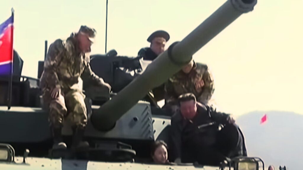 Kim Jong Un’s daughter, Ju Ae, Drives Tank in War Drill