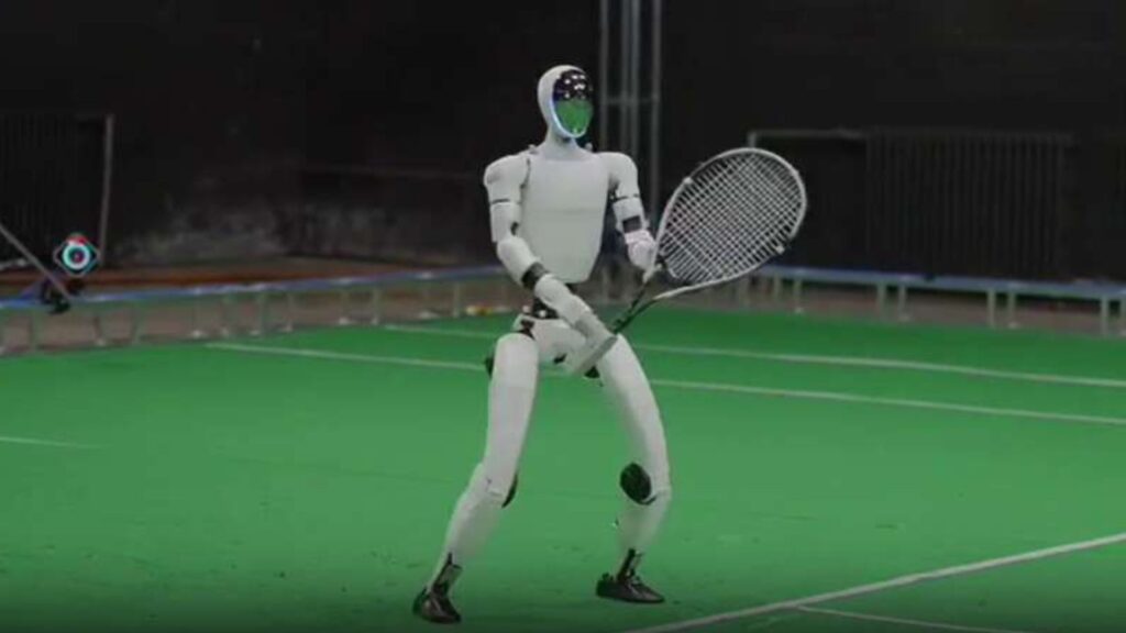 Humanoid Robot Plays Tennis