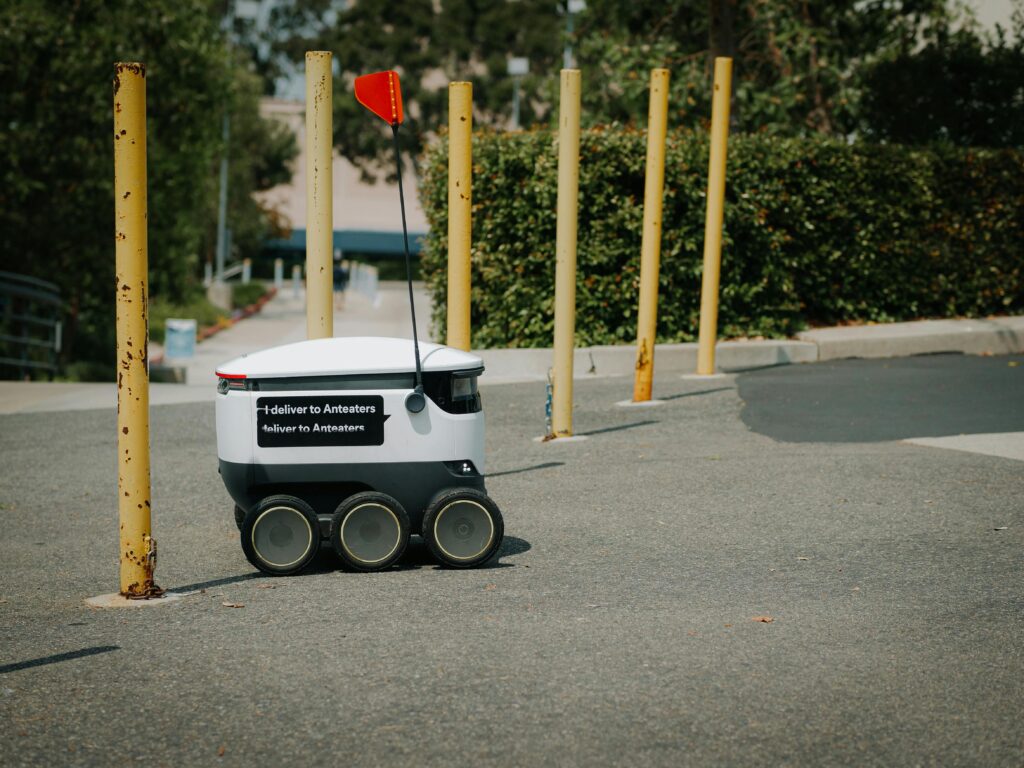 Small wheeled robot on a section of particle accelerator beamline pipe at CERN