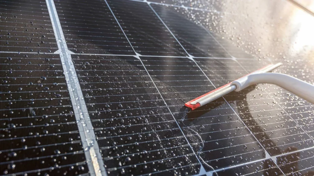 Tiny droplets, massive impact; cleaner solar panels with over 80% less water.