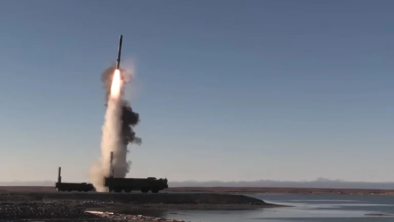 Russia tests the Bastion missile system during an Arctic drill
