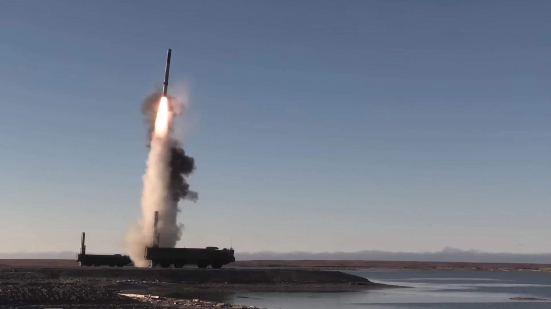 Russia tests the Bastion missile system during an Arctic drill
