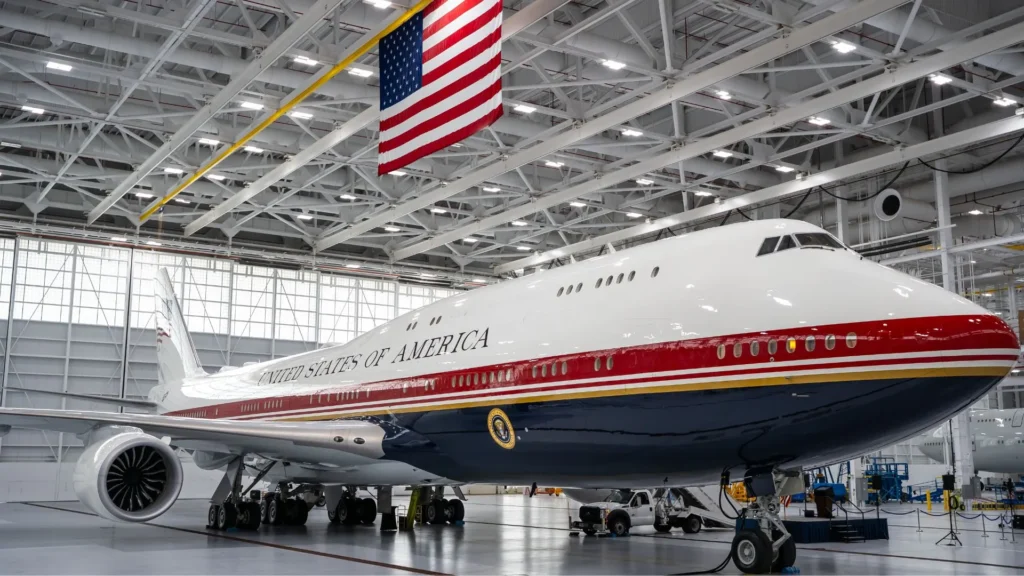 Trump Takes First Flight on New VC-25B Bridge Air Force One to North Dakota