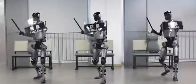 NORINCO Fuxi humanoid robot designed for remote-controlled reconnaissance and hazardous operations.