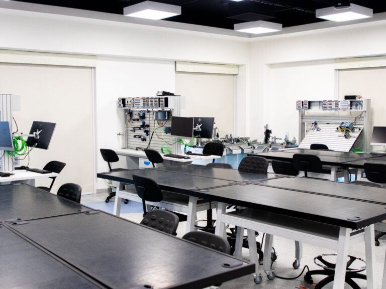 Micron trainees practice semiconductor manufacturing skills at the company's new Boise training center.