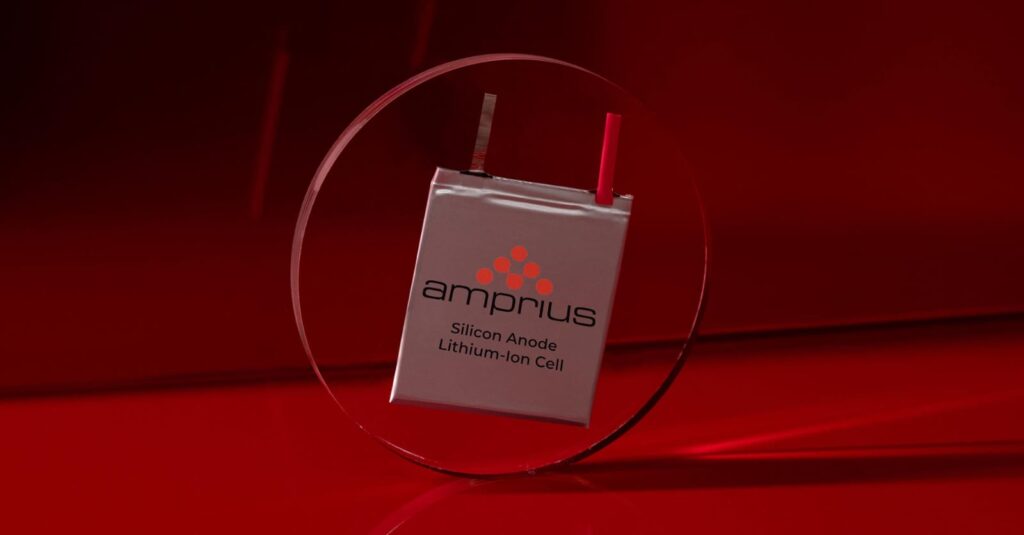 Amprius introduces a 500 Wh/kg silicon-anode